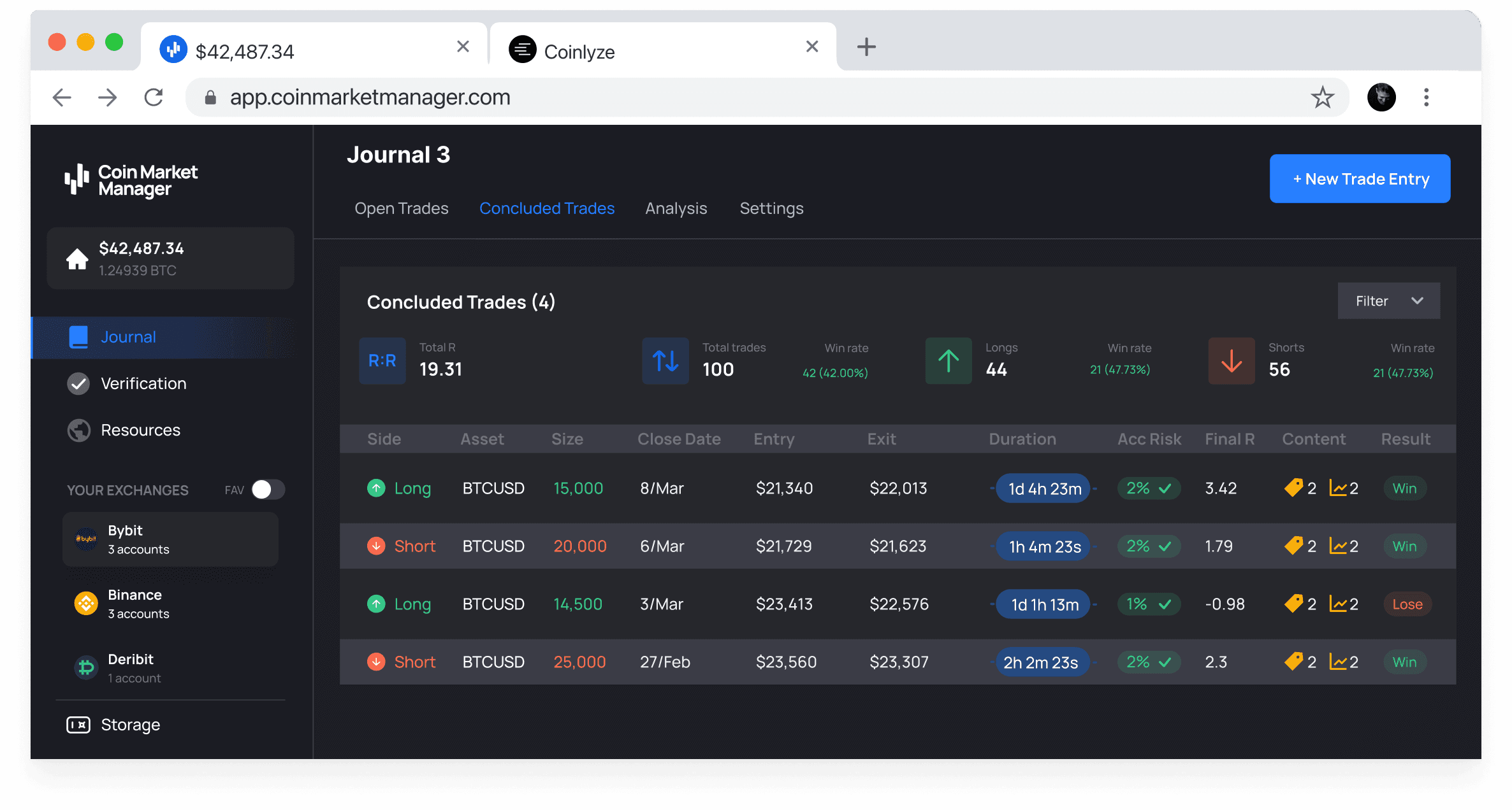 分析您的交易，助您实现目标。